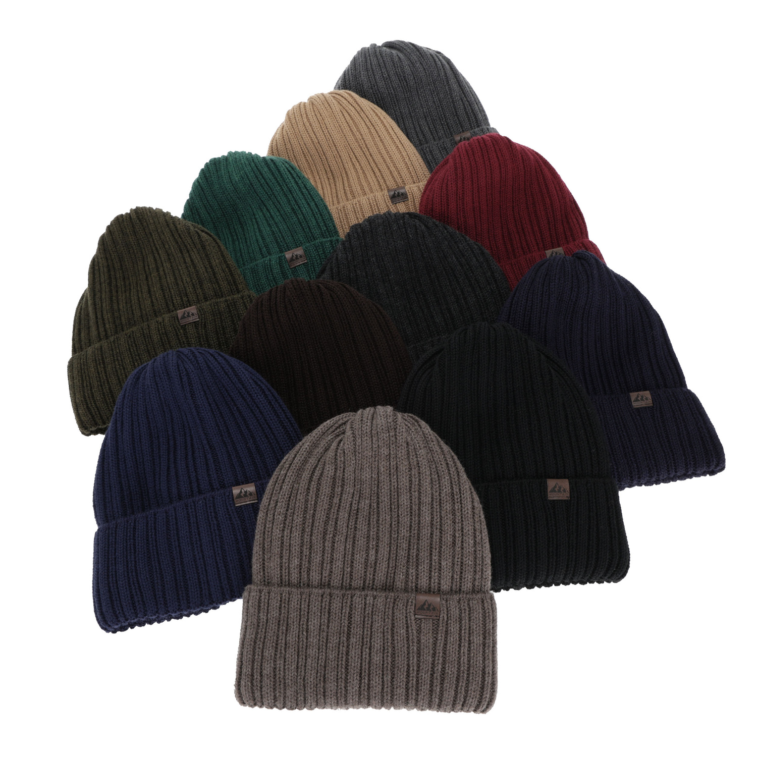 Bonnet d'hiver homme, noir, avec laine mérinos, Huno