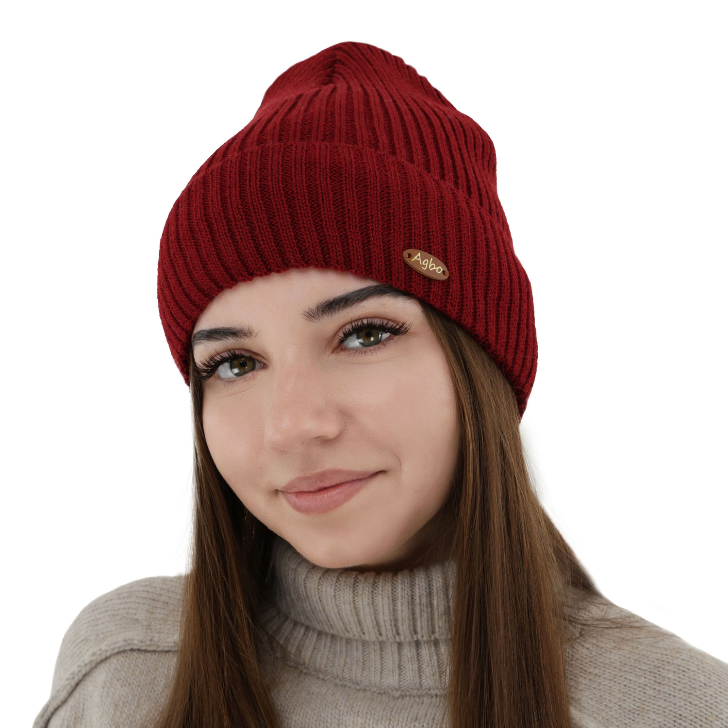 Bonnet d'hiver pour femme, beige, avec laine mérinos Shila