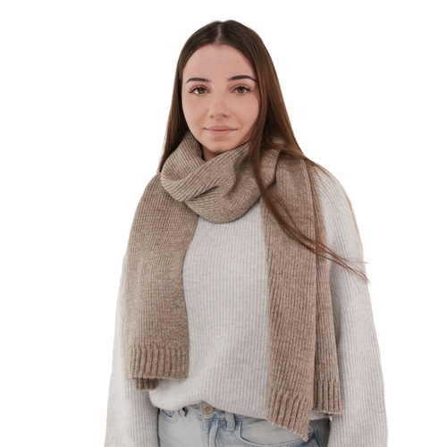Écharpe d'hiver femme, violet, avec laine mérinos, Loretta