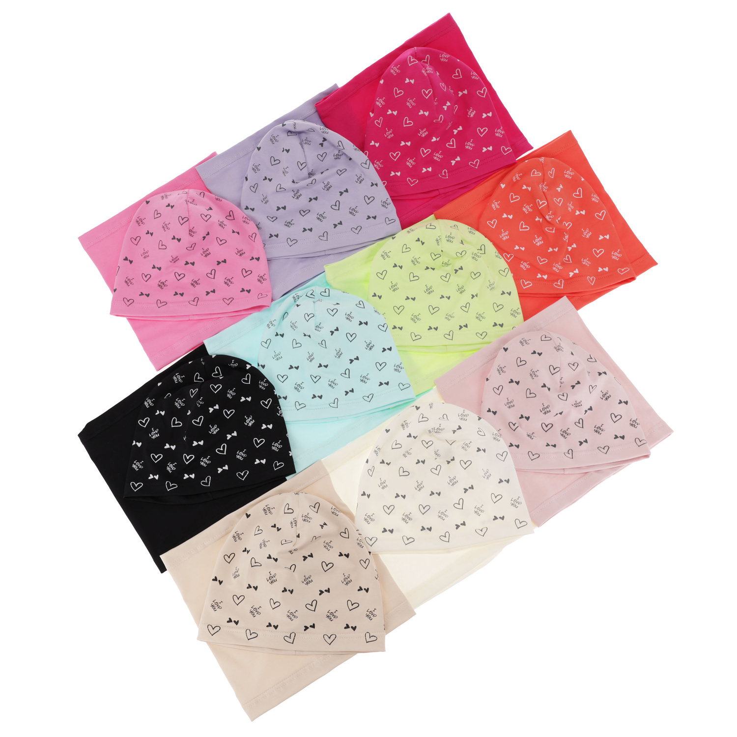 Ensemble automne/printemps fille: bonnet et snood, corail, en coton, Lovena