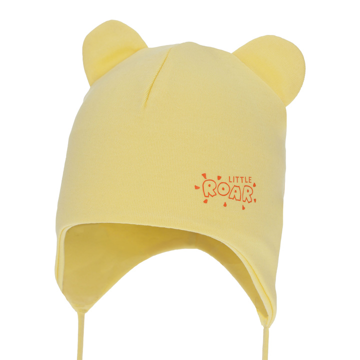 Bonnet automne/printemps garçon, bleu, en coton, avec liens, Alrik