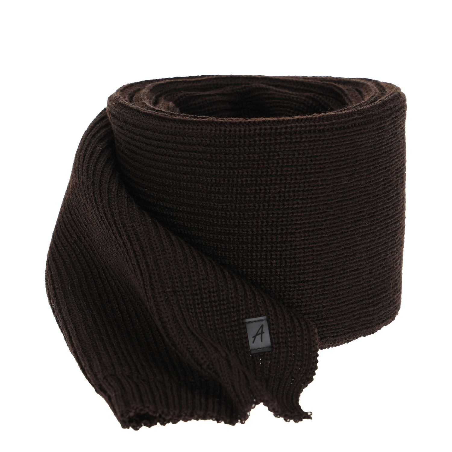 Écharpe d'hiver homme, marron, avec laine mérinos Algor