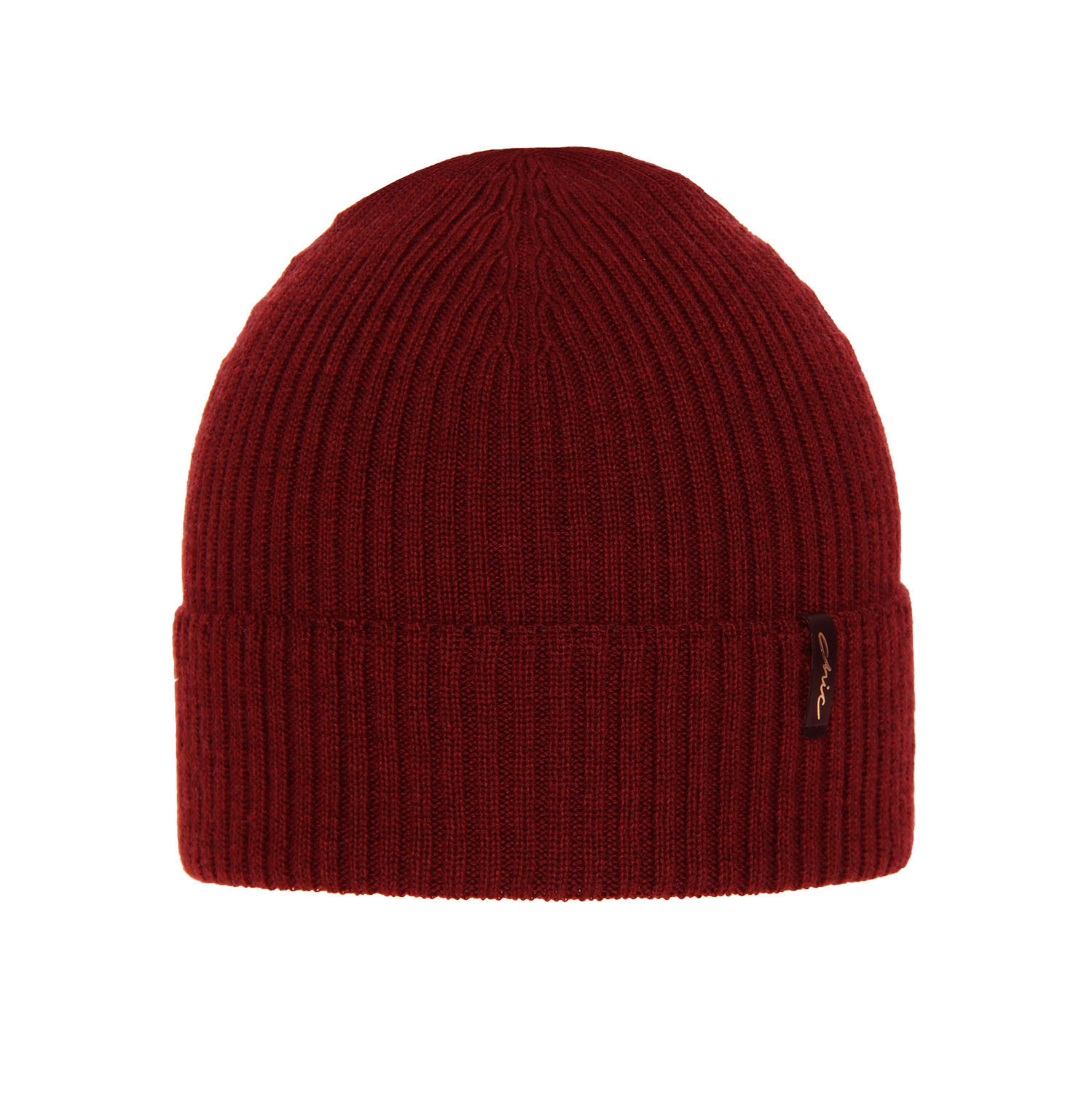 Bonnet d'hiver femme, bordeau, 100% Laine Mérinos, Megan