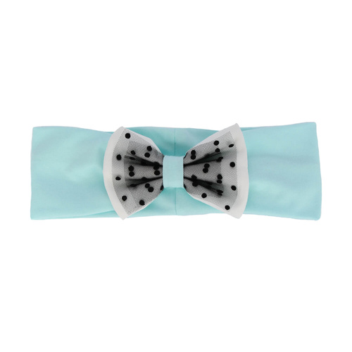 Opaska automne/printemps fille, menthe, en coton, avec nœud, Celinka