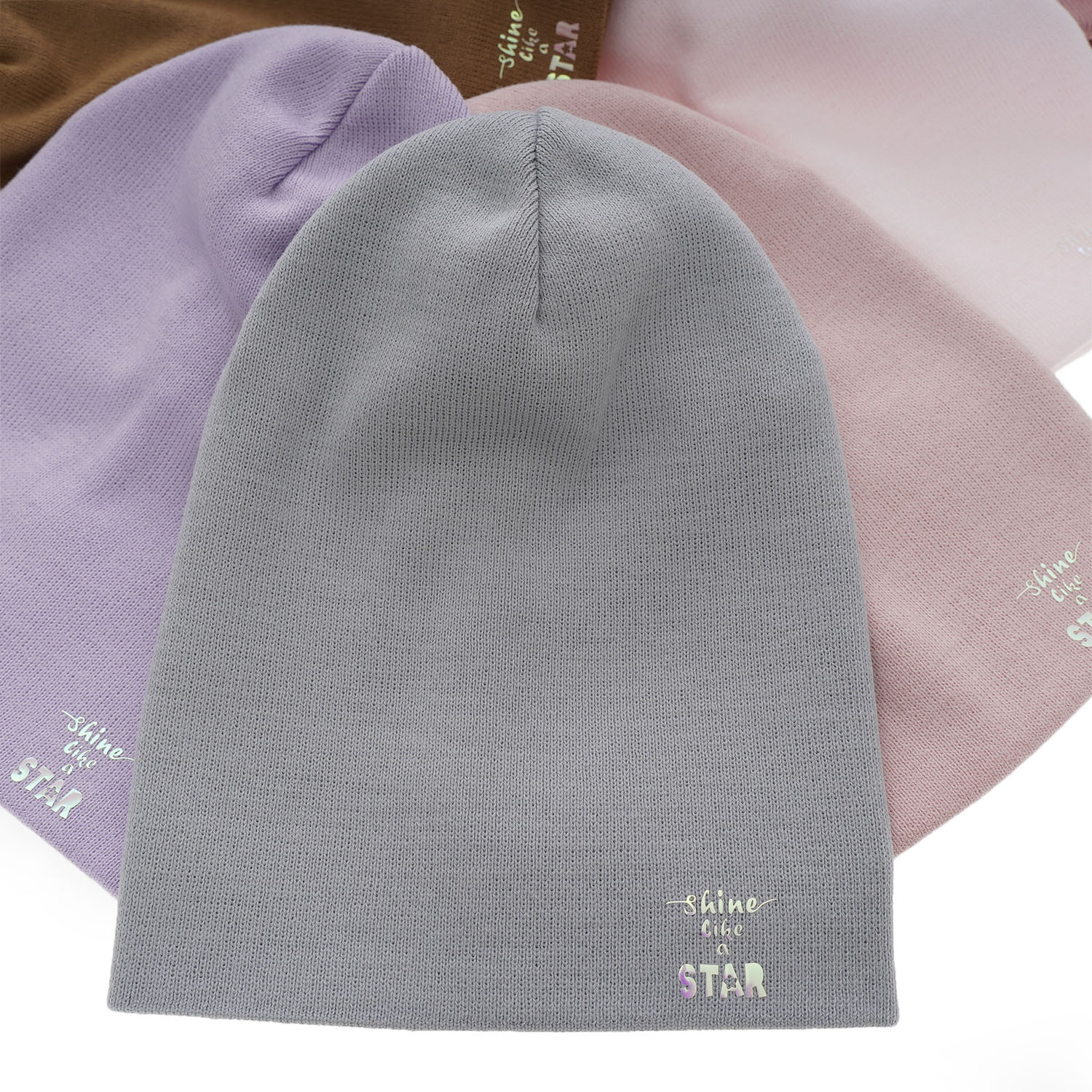 Bonnet d'hiver fille, violet, réversible, Estrela
