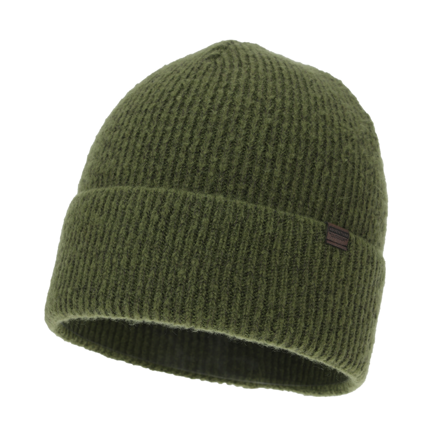 Bonnet d'hiver homme, khaki, avec laine mérinos, Korins