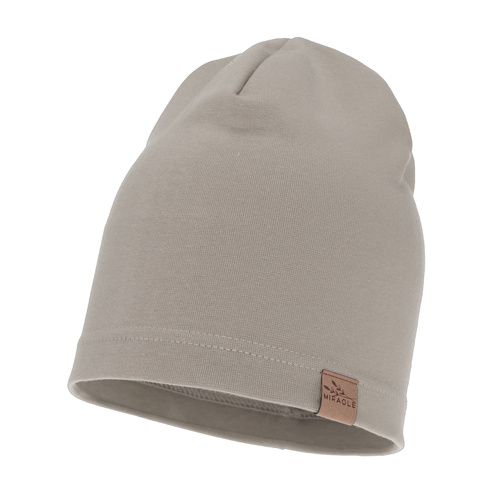 Bonnet automne/printemps femme, beige foncé, en coton, Brema