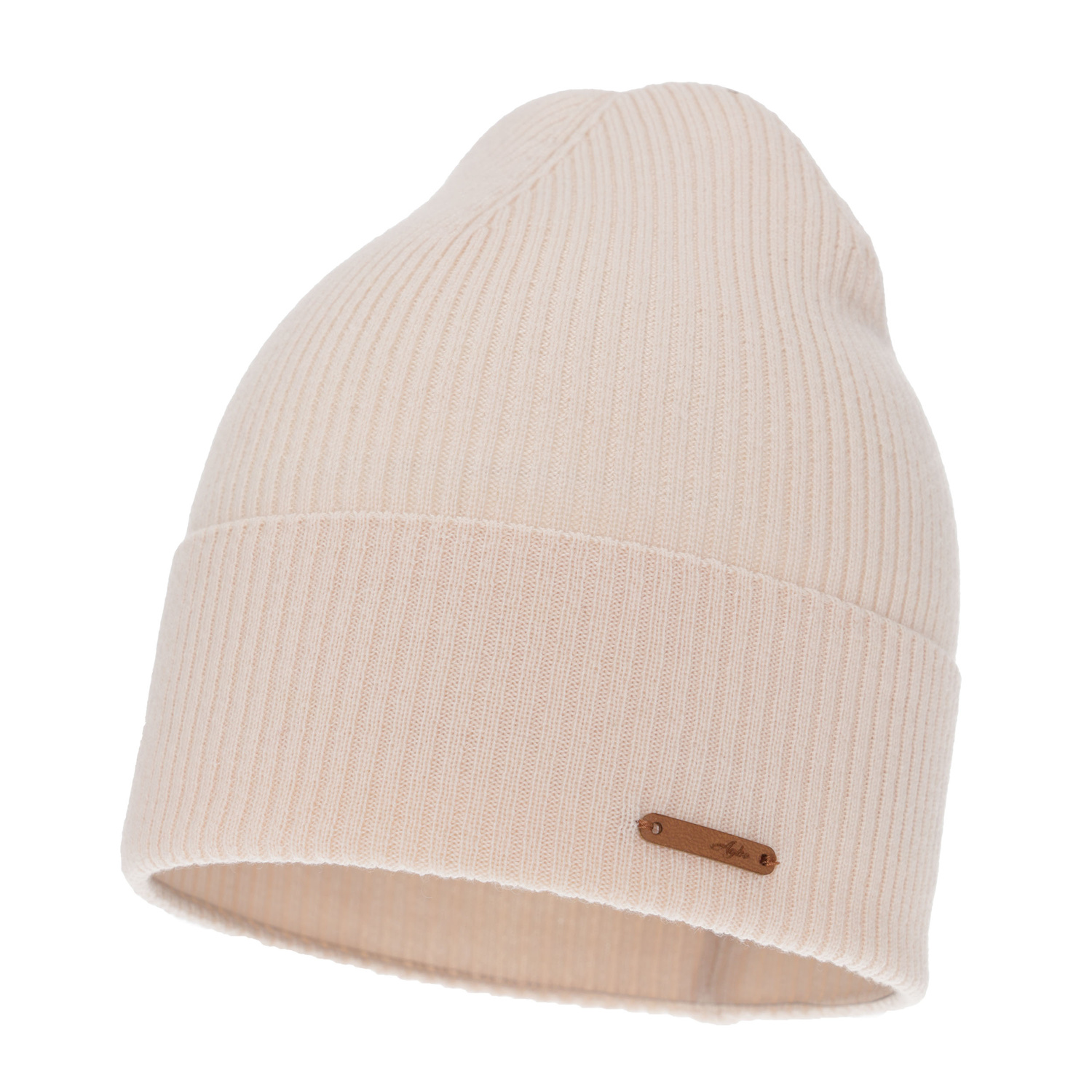 Bonnet automne/printemps femme, rose clair, 100% Laine Mérinos, Flerra