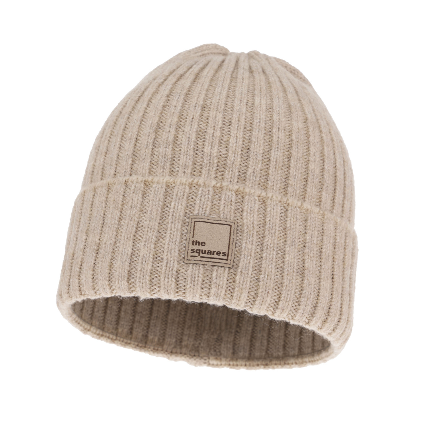 Bonnet d'hiver femme, beige, avec laine mérinos, Benedetta