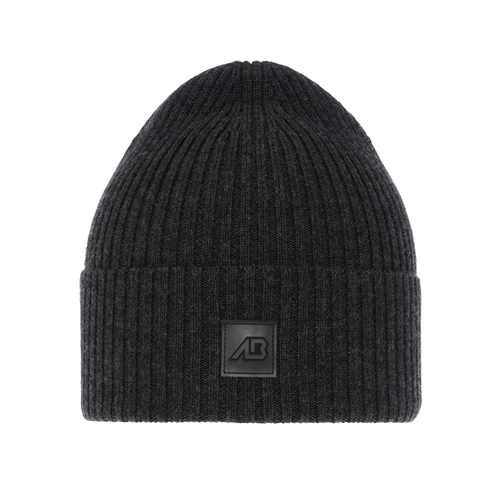 Bonnet d'hiver homme, gris foncé, avec laine mérinos, Matias