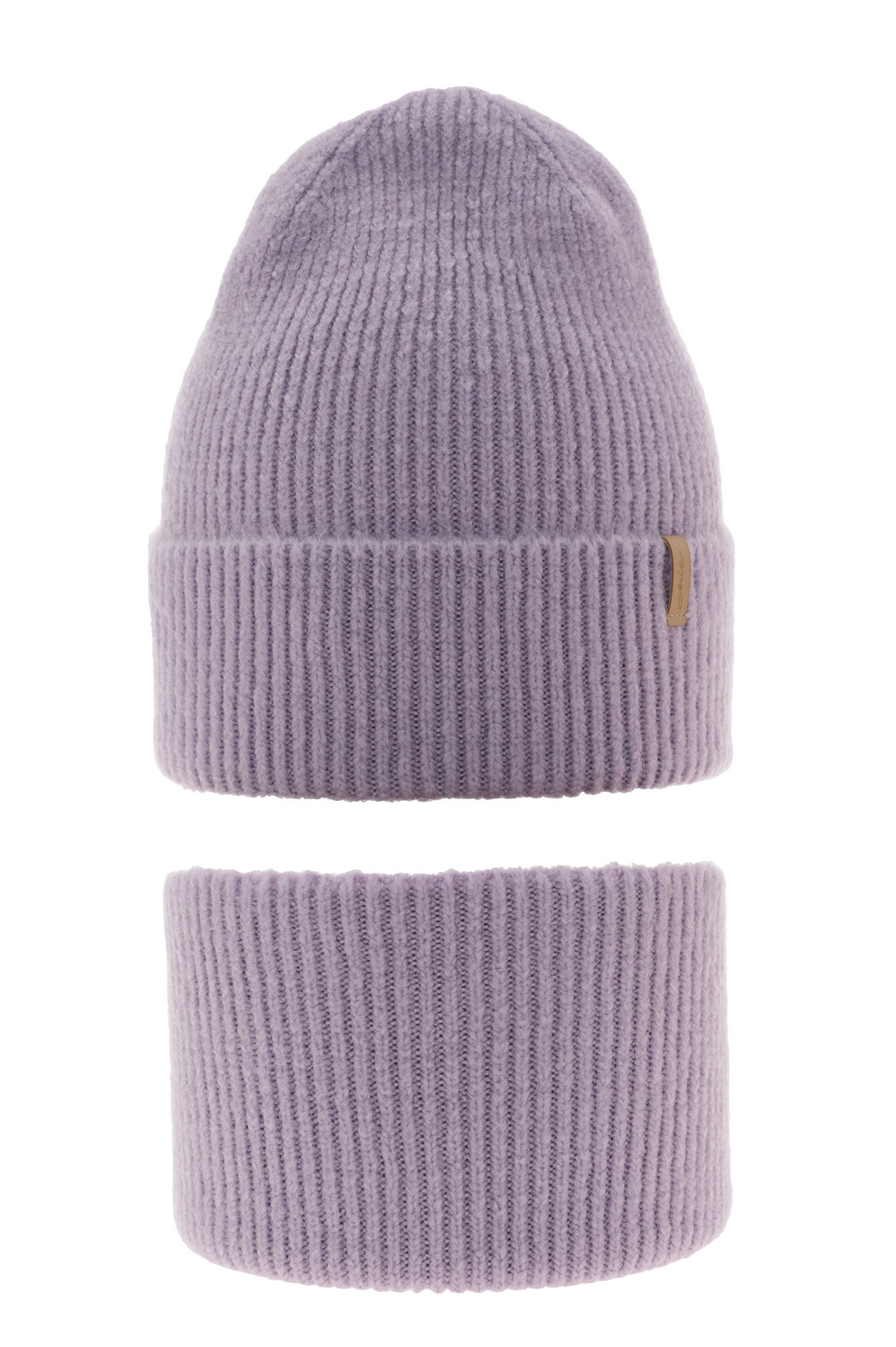 Ensemble d'hiver fille: bonnet et snood, violet, Edila