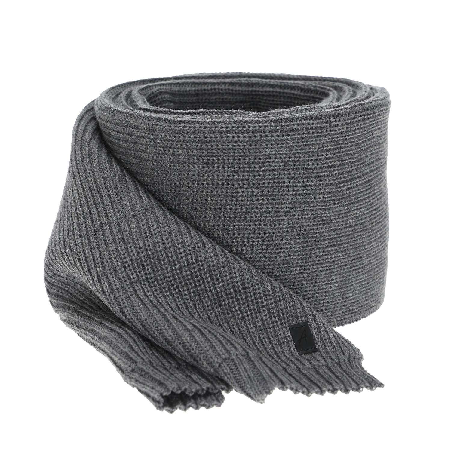 Écharpe d'hiver homme, gris, avec laine mérinos Algor