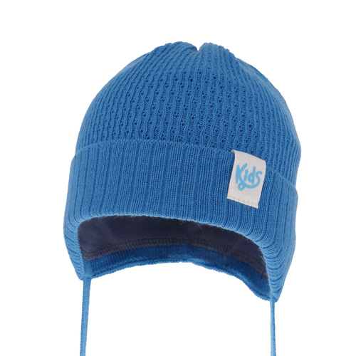 Bonnet automne/printemps garçon, bleu, avec liens, Galvani