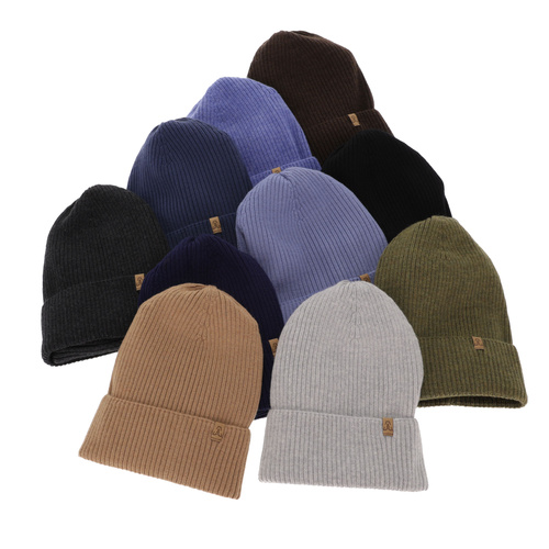 Ensemble automne/printemps garçon: bonnet et snood, khaki, avec laine mérinos, Lemas