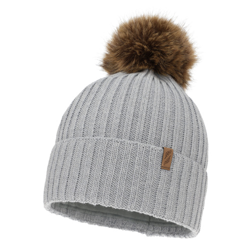 Bonnet d'hiver femme, camel, avec laine mérinos, Zamira