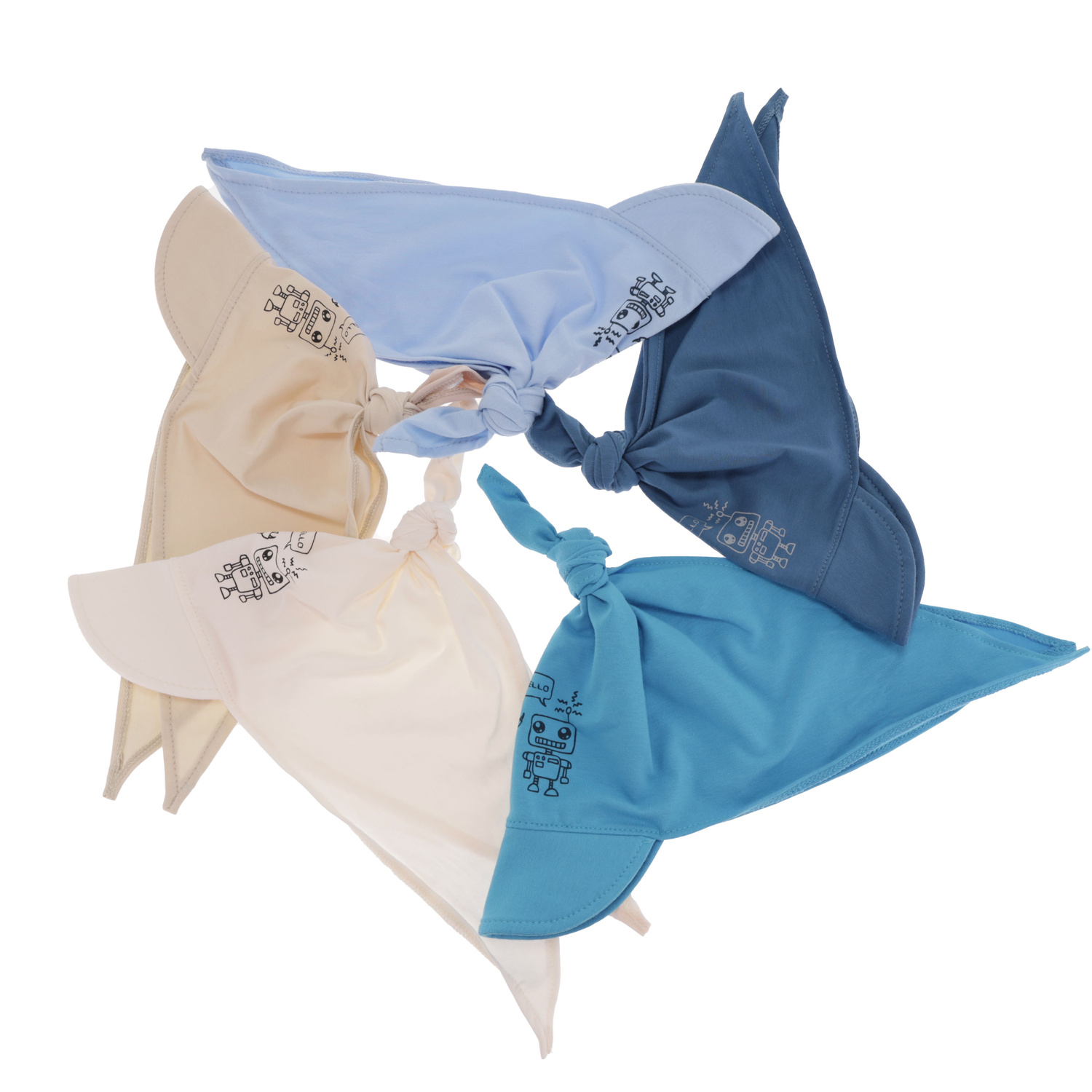 Foulard avec visière en coton garçon, crème, Robik