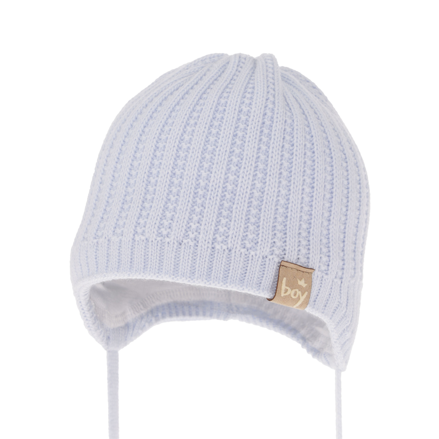 Bonnet automne/printemps garçon, bleu, avec liens, Chico