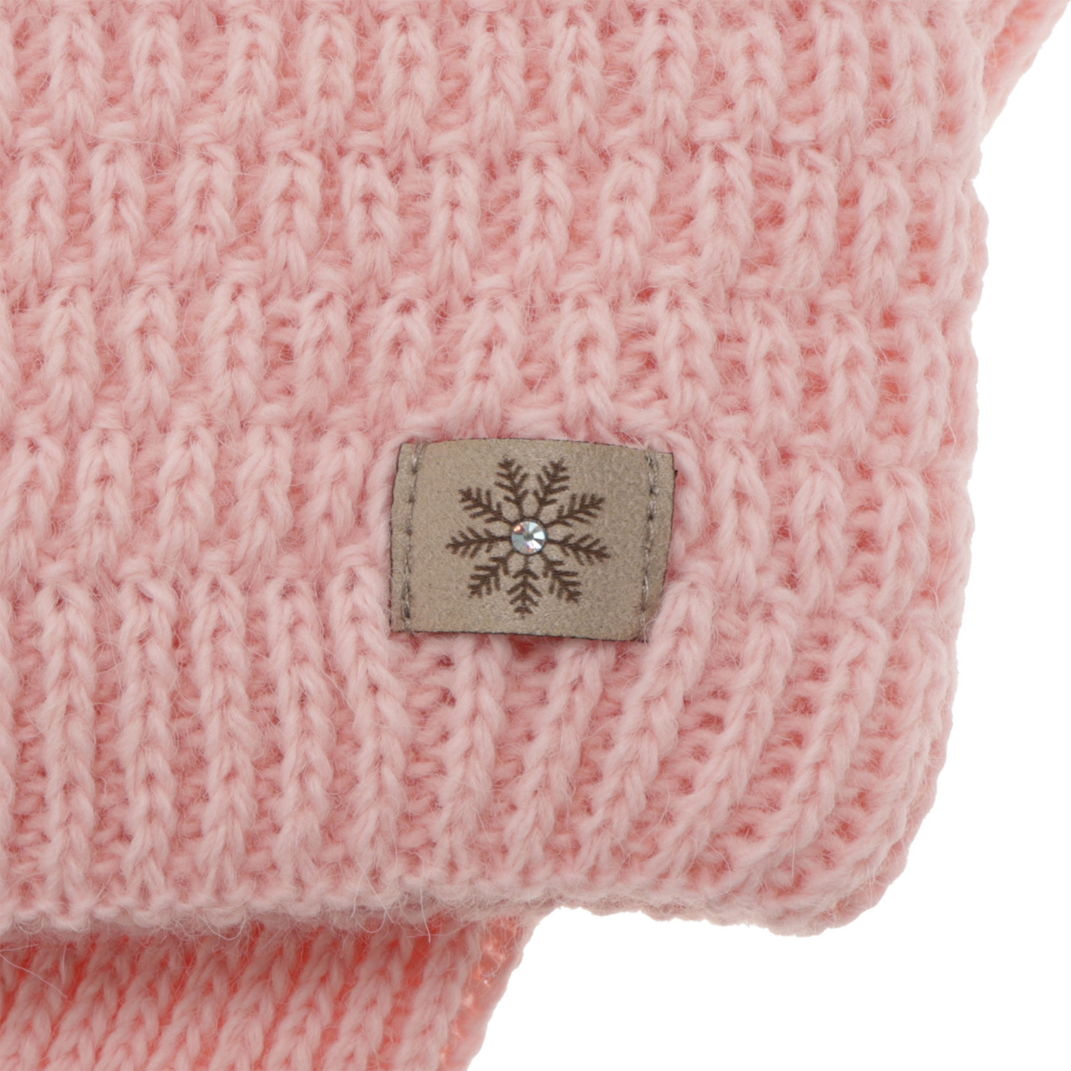 Ensemble d'hiver fille: bonnet et snood, bleu, avec pompon, Germina