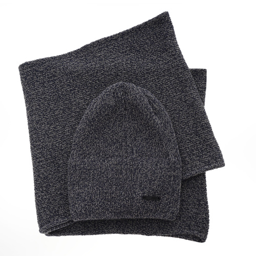 Ensemble d'hiver garçon: bonnet et snood, gris, Elmer