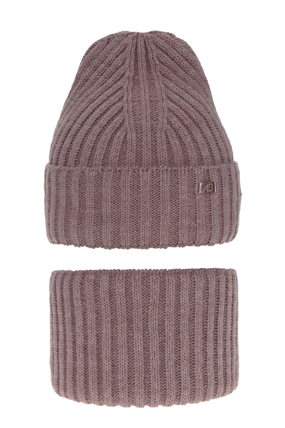 Ensemble d'hiver fille: bonnet et snood, rose, Valentine