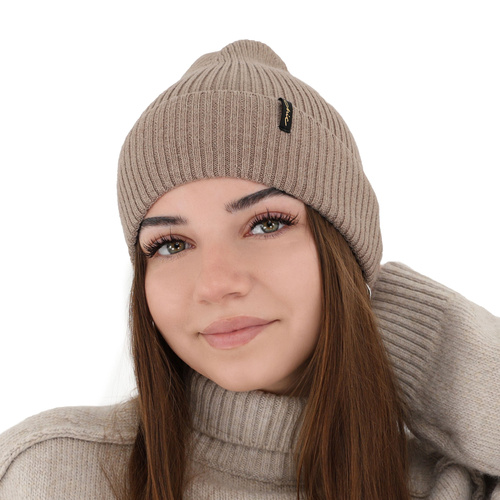 Bonnet d'hiver femme, bordeau, 100% Laine Mérinos, Megan