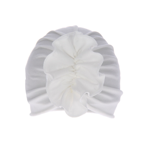 Bonnet automne/printemps fille, crème, avec plis décoratifs, Werka