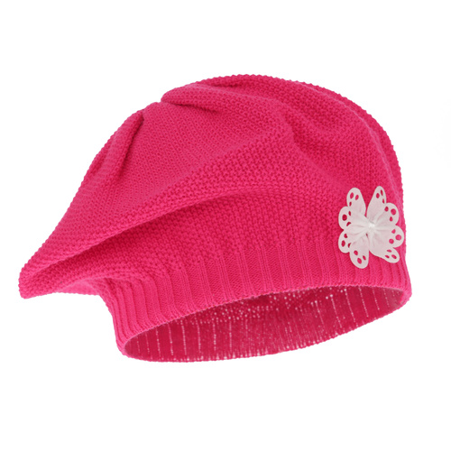Beret automne/printemps fille, rose, Costanza