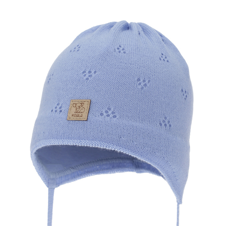 Bonnet automne/printemps garçon, bleu, avec liens, Slate