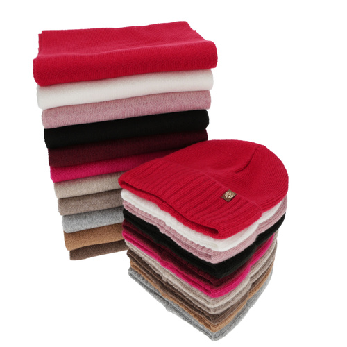 Ensemble d'hiver femme: bonnet et écharpe, rouge, Shasta