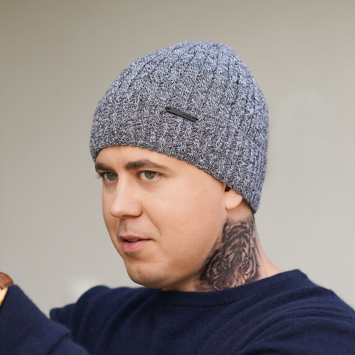 Bonnet d'hiver homme, gris foncé, Mishel