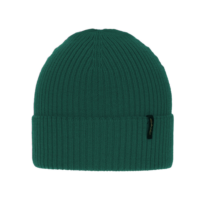 Bonnet d'hiver femme, hiver, vert émeraude, avec laine mérinos, Megan