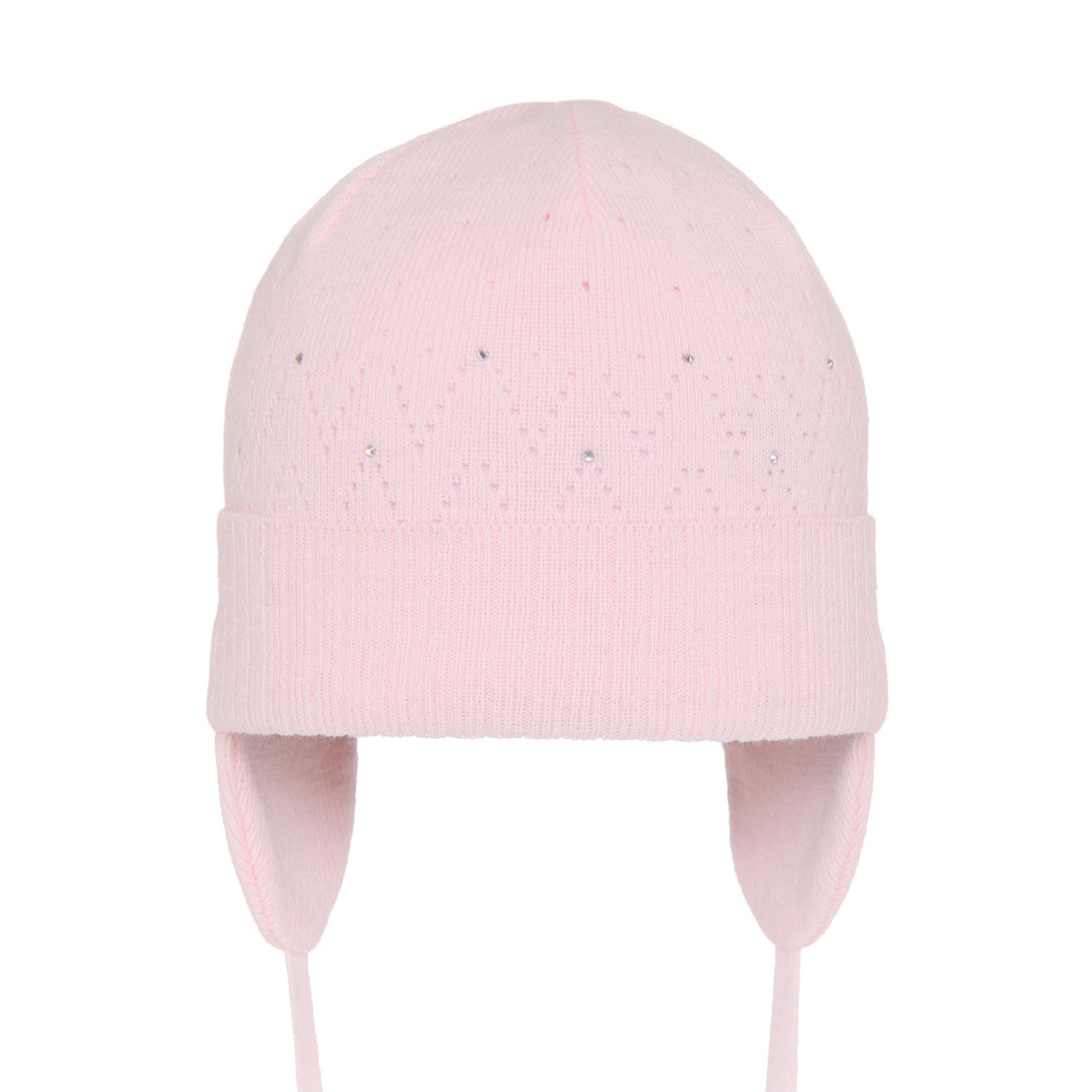 Bonnet automne/printemps fille, rose, avec liens, Apka