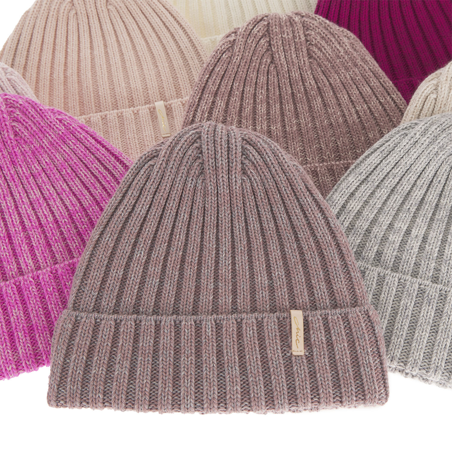 Bonnet d'hiver femme, rose, avec laine mérinos, Missi