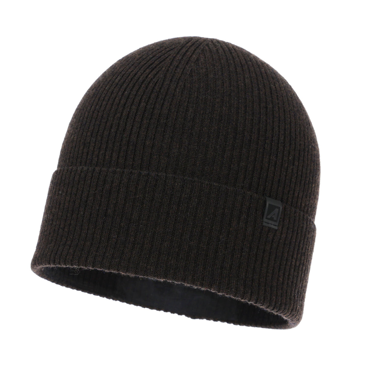 Bonnet automne/hiver homme, marron, laine mérinos avec cachemire, Azuryt