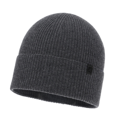 Bonnet d'hiver homme, gris, avec laine mérinos et cachemire, Azuryt