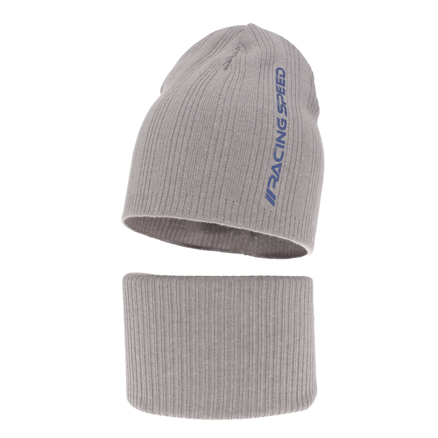 Ensemble automne/printemps garçon: bonnet et snood, avec coton, gris, coton, Kolorado