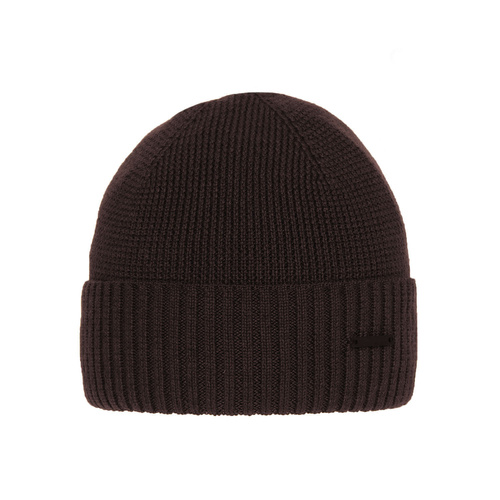 Bonnet d'hiver homme, brun, avec laine mérinos, Henk
