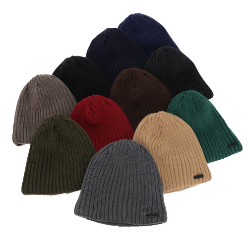 Bonnet d'hiver homme, noir, avec laine mérinos, Adagio
