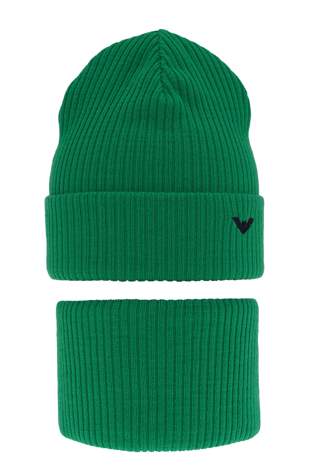 Ensemble d'hiver garçon: bonnet et snood, vert, Romeo