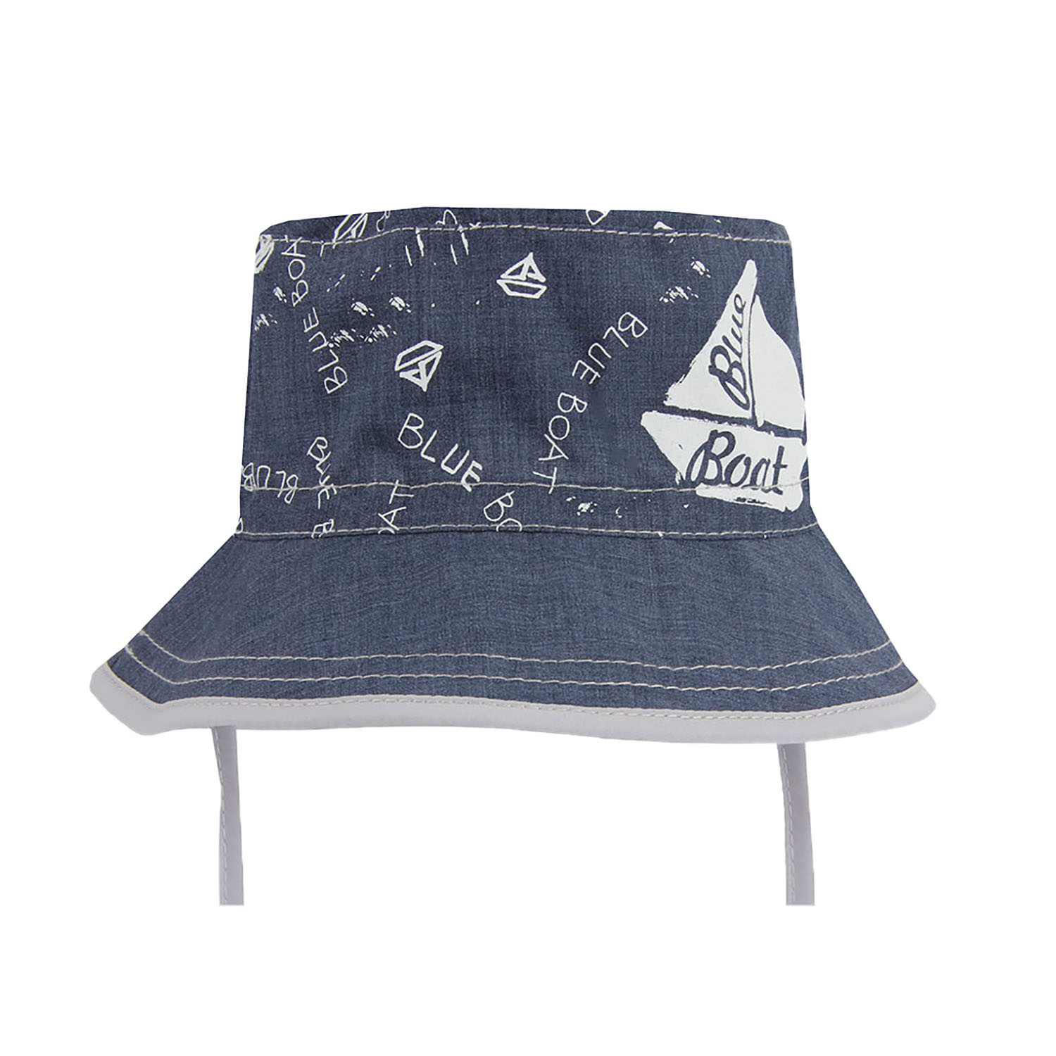 Chapeau garçon, automne/printemps, bleu, coton, Boat