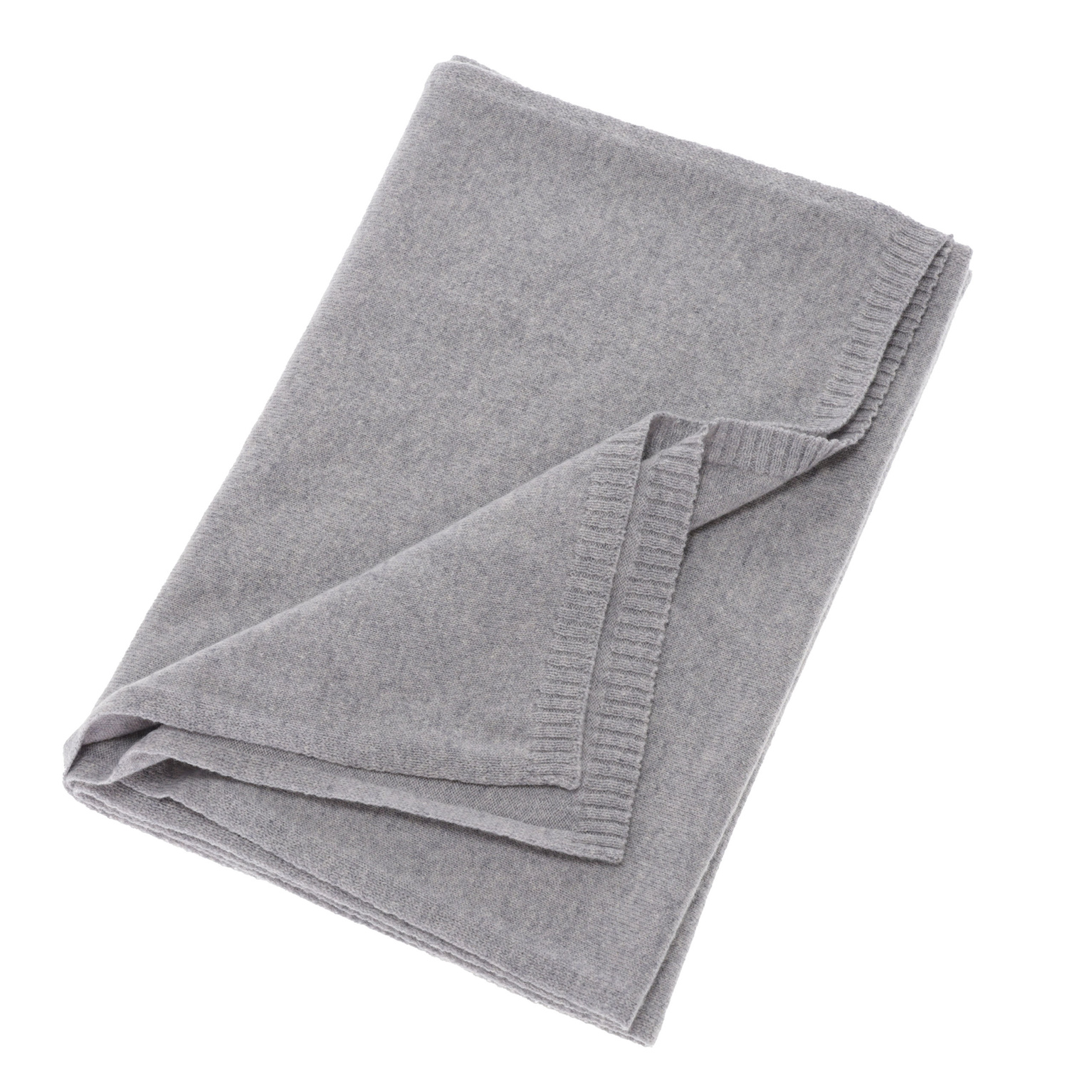 Écharpe d'hiver femme, grise, laine mérinos avec cachemire, Irenia