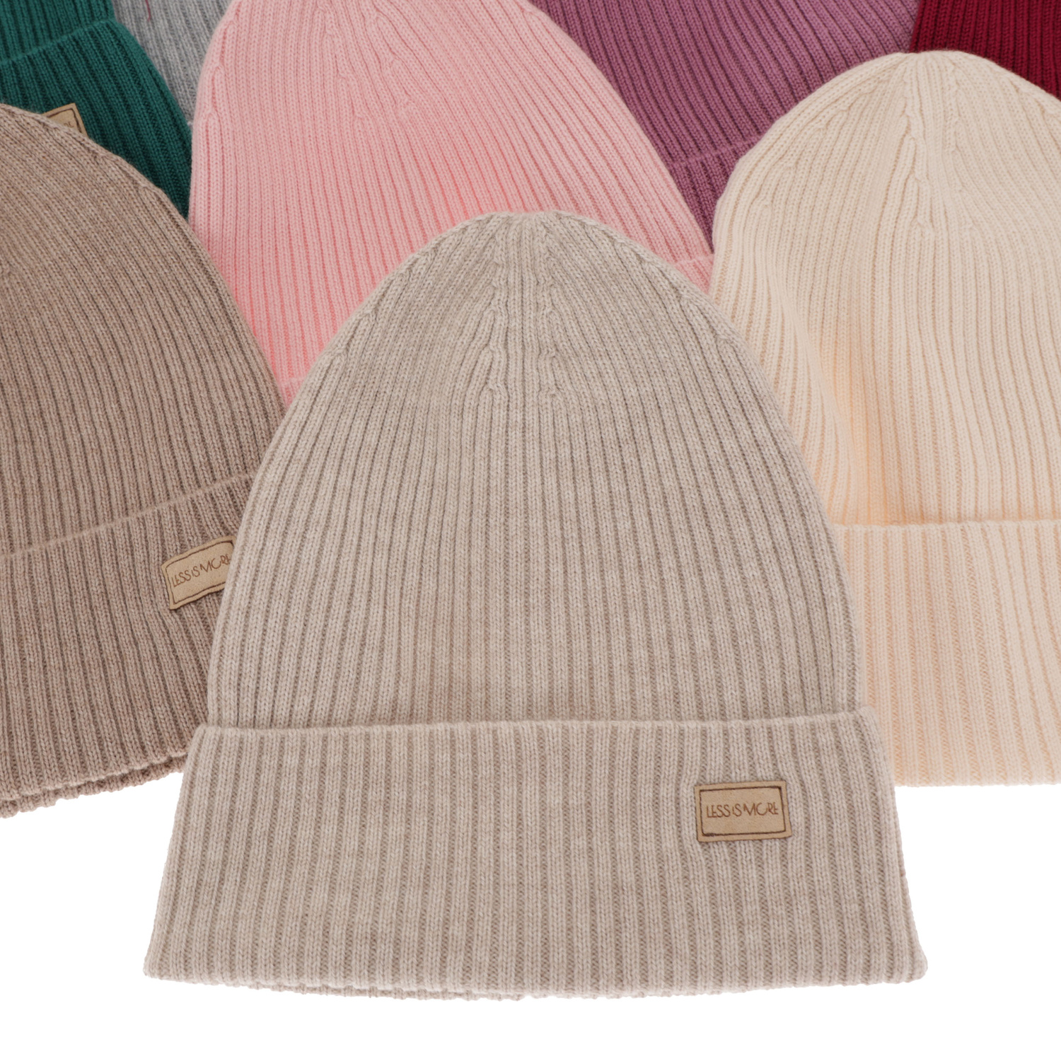 Bonnet d'hiver/printemps femme, rose clair, 100% laine mérinos, Sophie