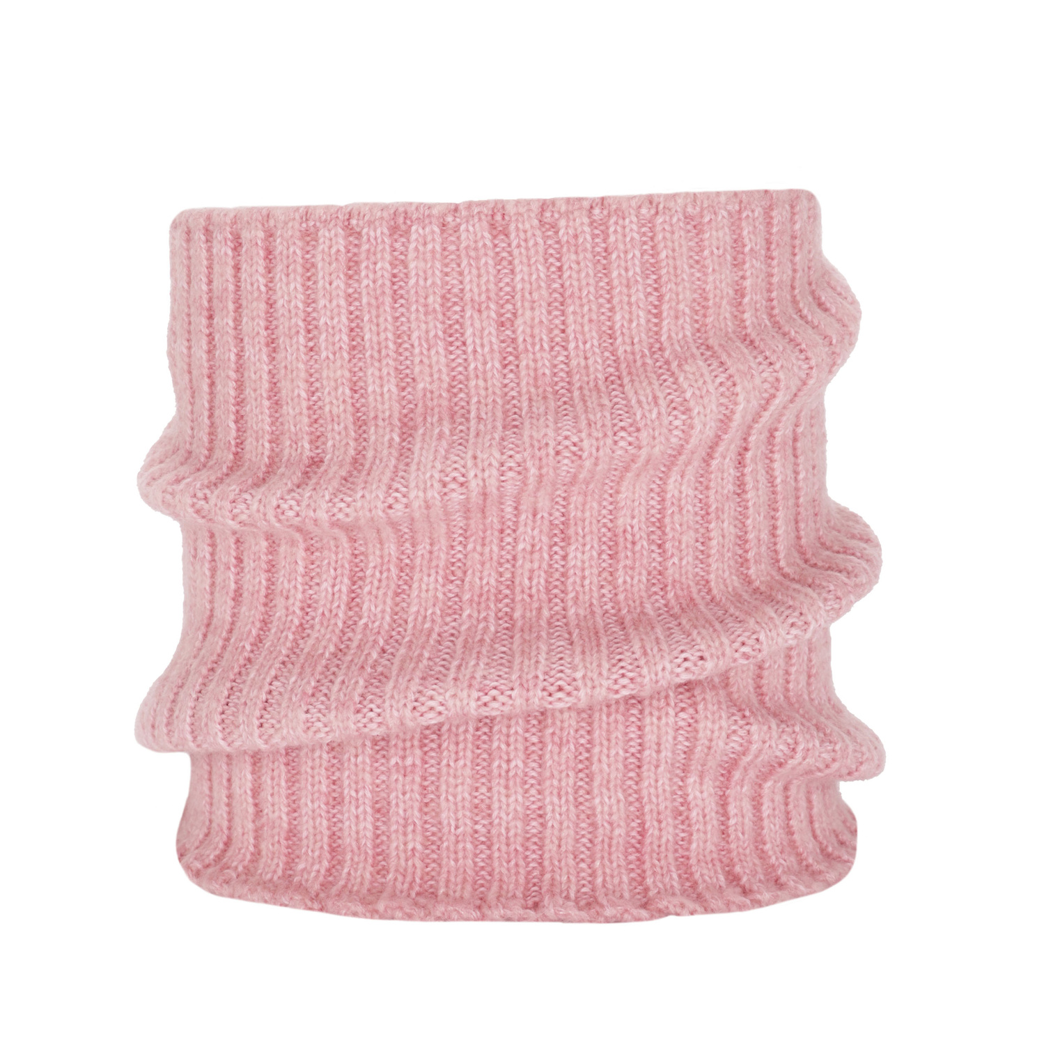 Snood d'hiver femme, rose, avec laine mérinos, Besta