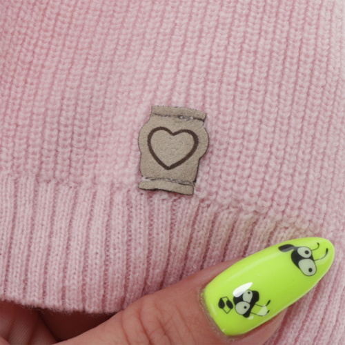 Bonnet automne/printemps fille, beige, avec laine mérinos et cachemire, avec liens, Orida