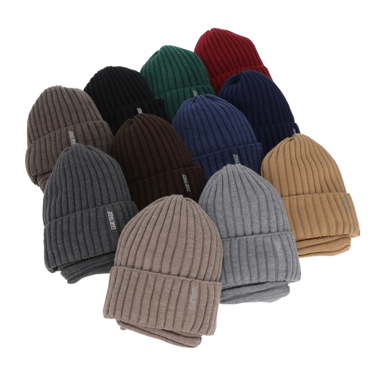 Ensemble d'hiver garçon: bonnet et snood, gris, avec laine mérinos, doublé polaire, Banasko