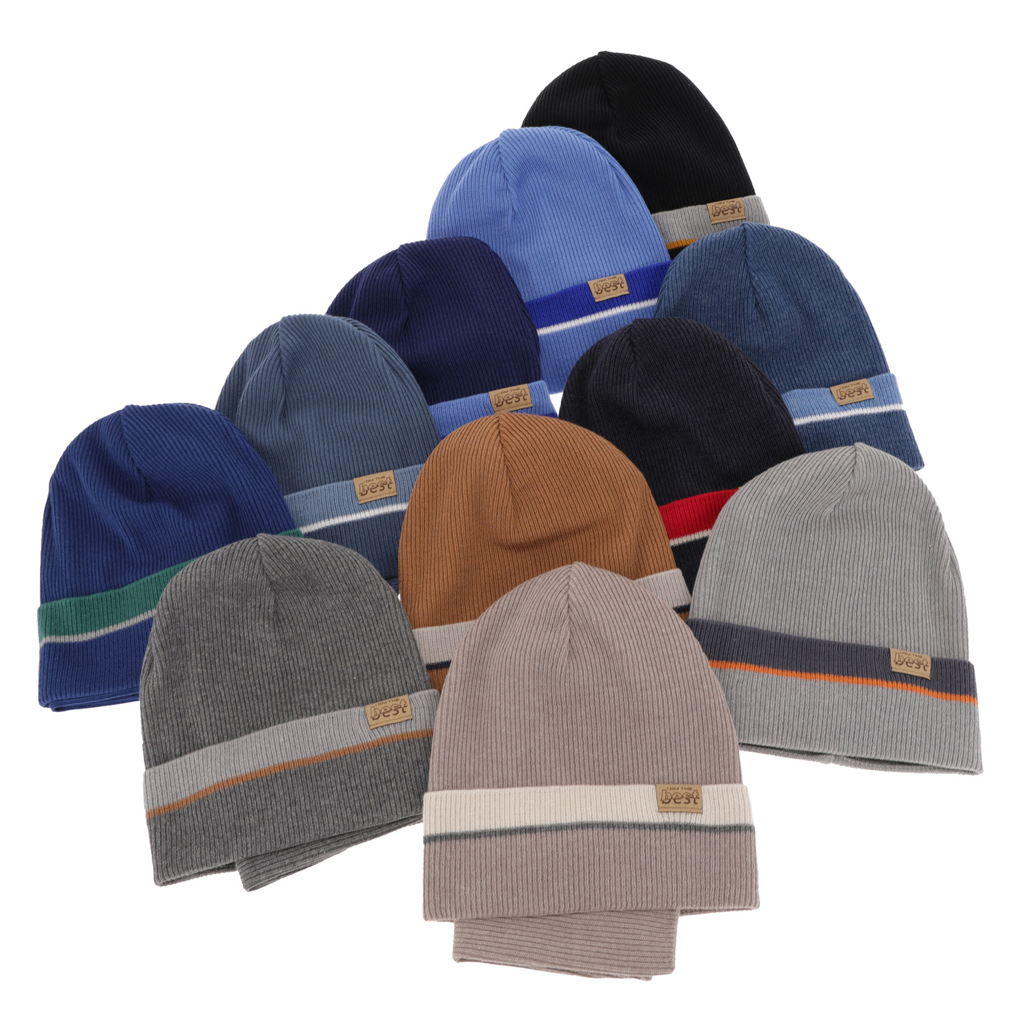 Ensemble automne/printemps garçon: bonnet et snood, avec coton, beige, Antonio