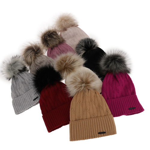 Bonnet d'hiver femme, camel, avec laine mérinos, Talaria