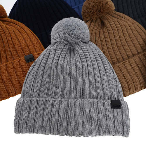 Bonnet d'hiver homme, brun, avec laine mérinos, Korynt