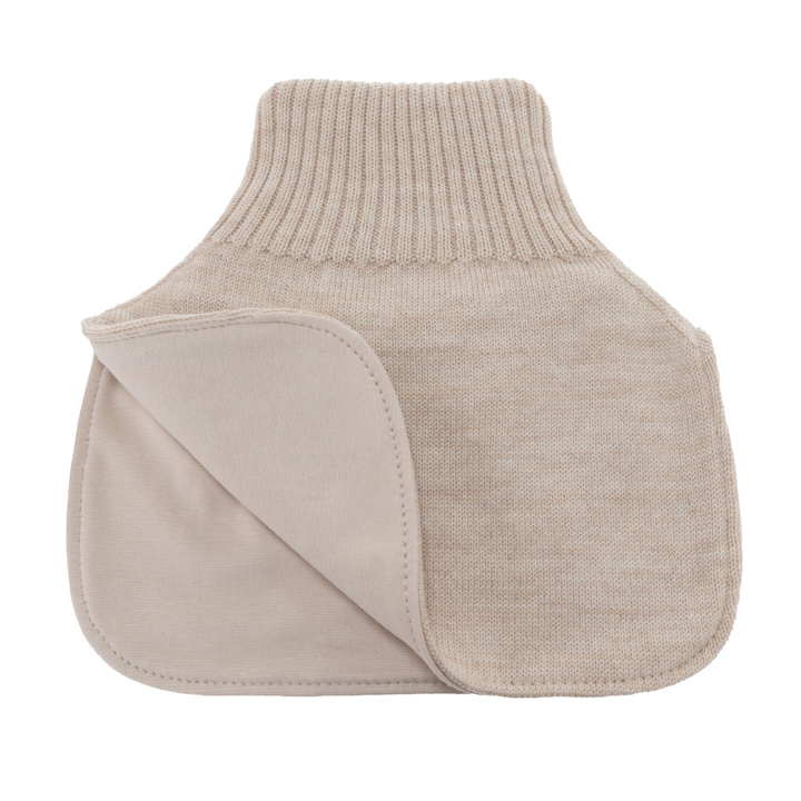 Tour de cou d'hiver fille, beige, 100% Laine Mérinos, Felice