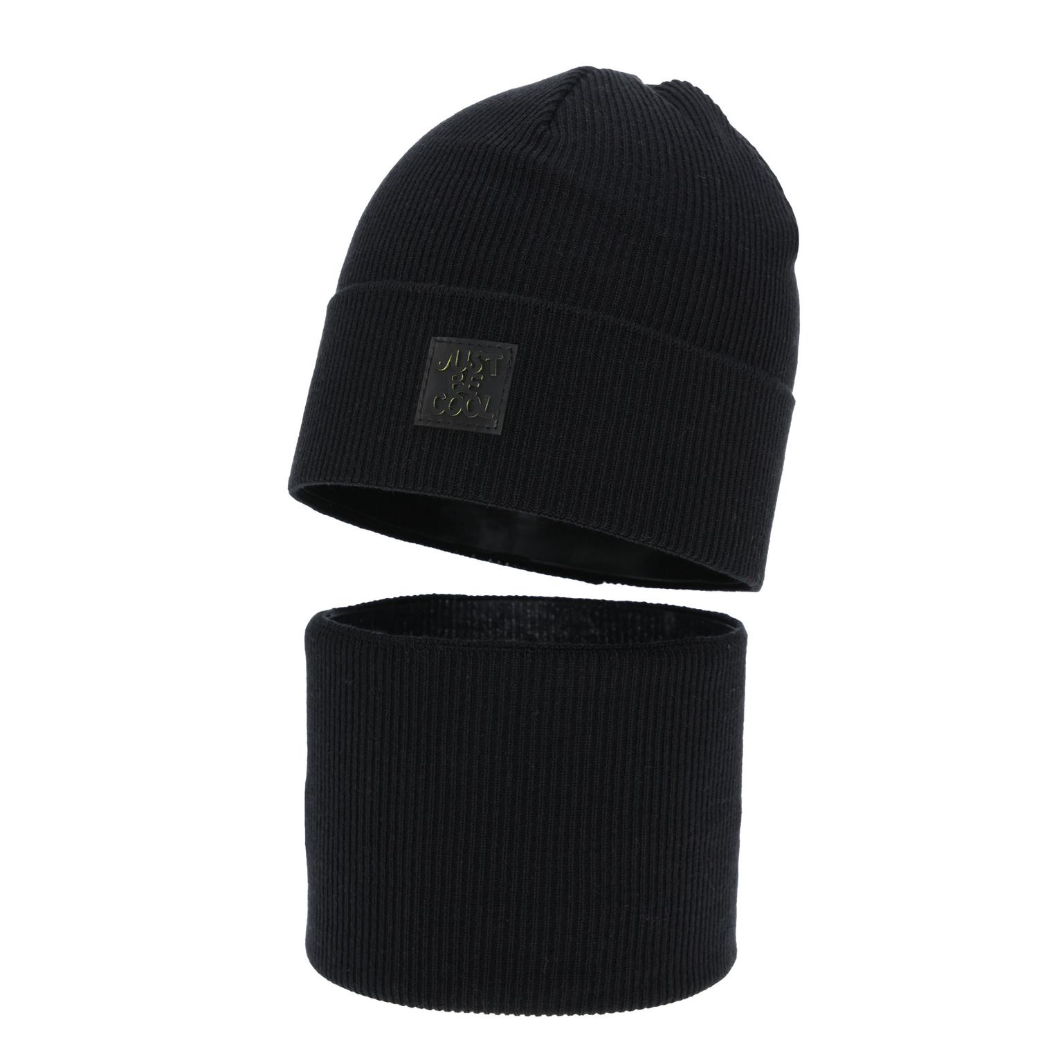 Ensemble automne/printemps garçon: bonnet et snood, avec coton, gris, Jonas
